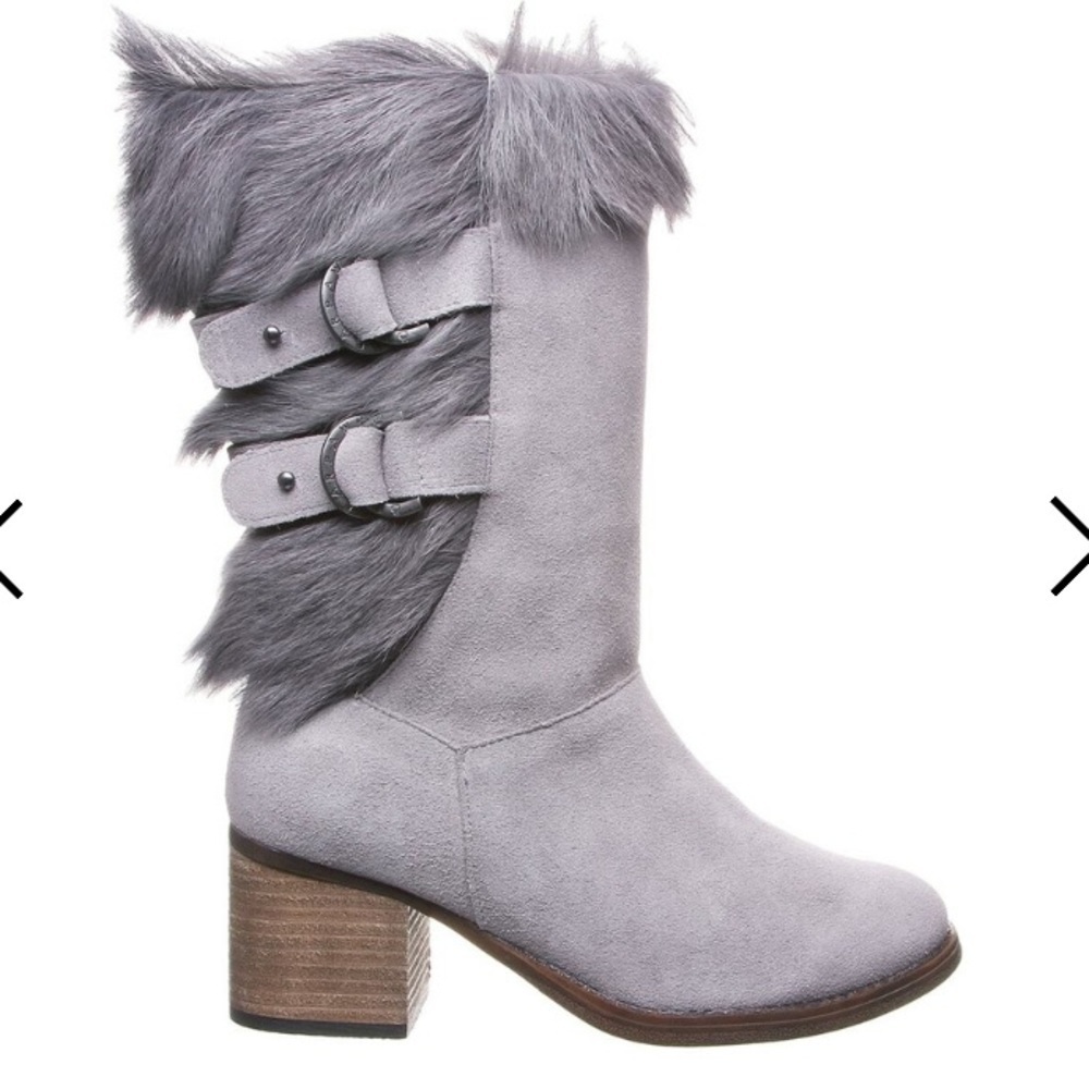 Bearpaw Gray Fog Suede Madeline Boots